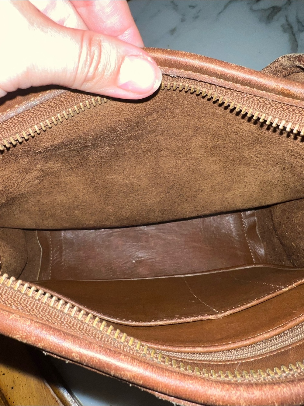 Vintage coach 90s Classic Brown Leather Shoulder Bag - Picture 6 of 9